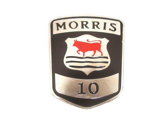 Vintage Morris 10 Ten Car Radiator Grille Enamel New Brass Badge Emblem Decal available at 