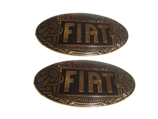 Vintage Fiat 1904 Car Radiator Badge Emblem Golden Black Fits Vintage Fiat Cars available at 
