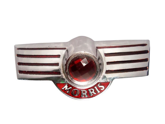 Alloy Chrome Morris Minor Script Rear Boot Badge Emblem Plated For Morris available at 