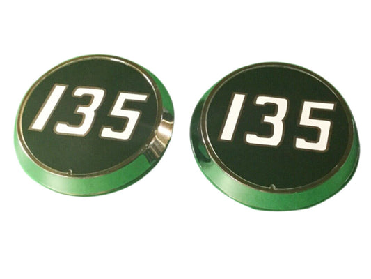 135 Bonnet Badges Plastic Chrome with Decals Massey Ferguson
