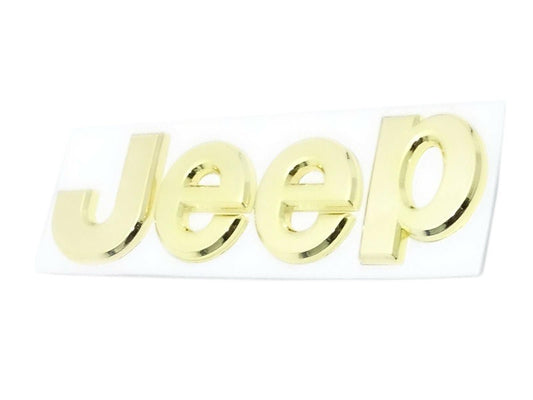 Brand New Jeep Metal Golden Color Badge Front Or Rear