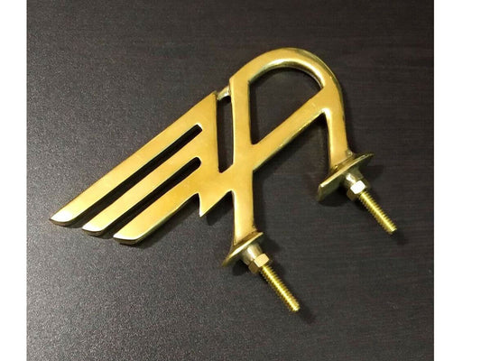 Heavy Brass Finish Vintage Austin Flying Wing ""A"" Bonnet Hood Badge Logo Mascot
