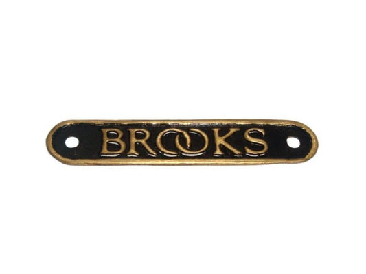 Vintage Rare Brooks Saddle Badge Brass With Black Paint available at 