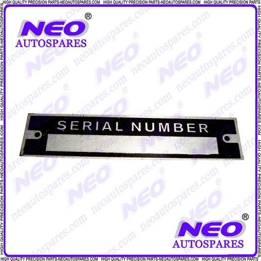 Vintage Universal Bank Serial Number Plate Aluminiuam Data Plate For Multi Uses available at 