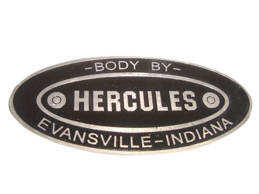 New Hercules Body Builders Etched Aluminum Data Plate Best Quality available at 
