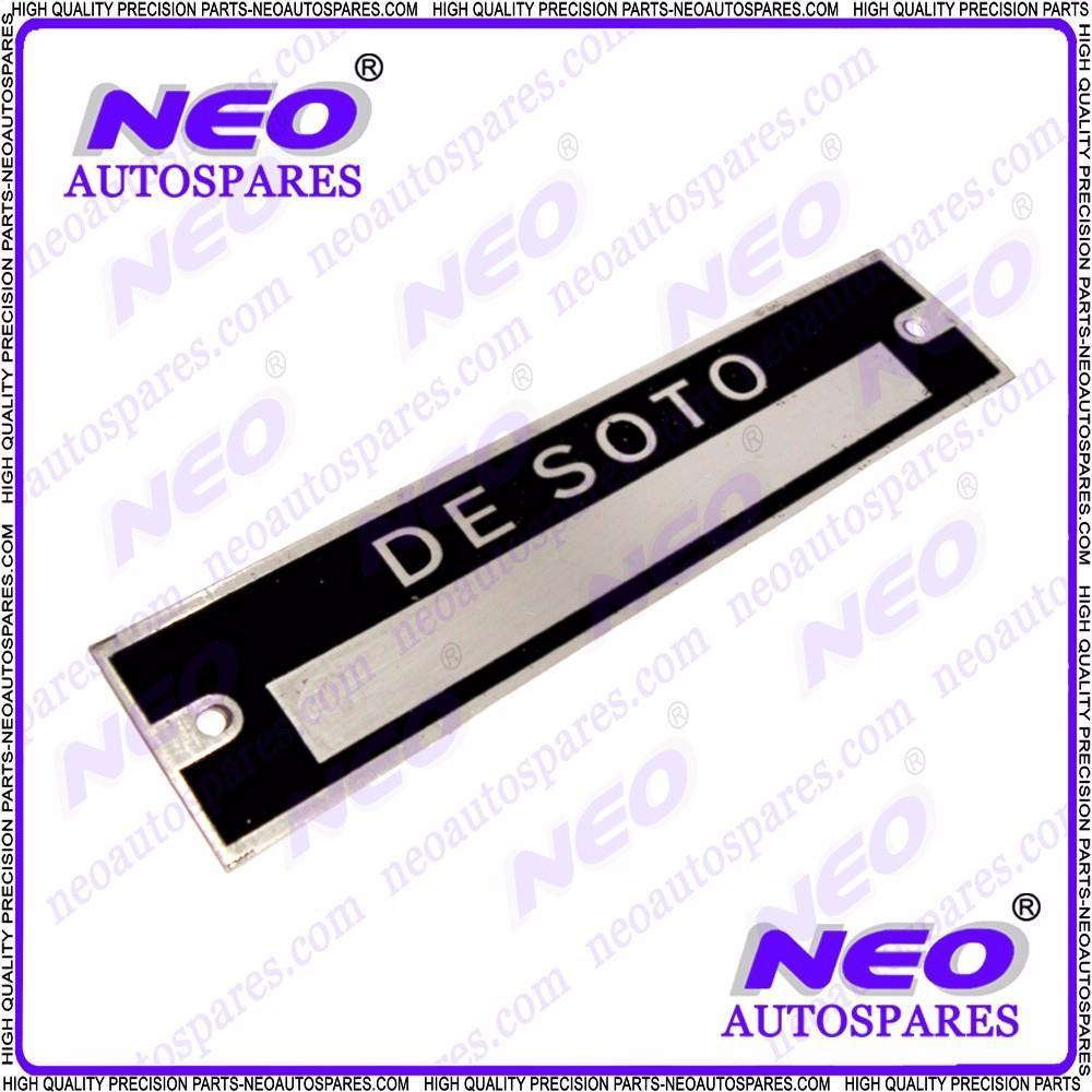 Brand New Desoto Unique & Serial Number Plate Data Plate Hot Rod Rat Rod
