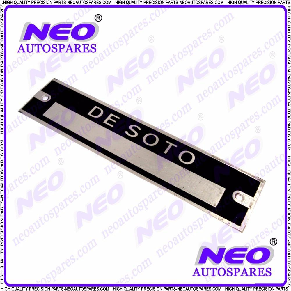 Brand New Desoto Unique & Serial Number Plate Data Plate Hot Rod Rat Rod