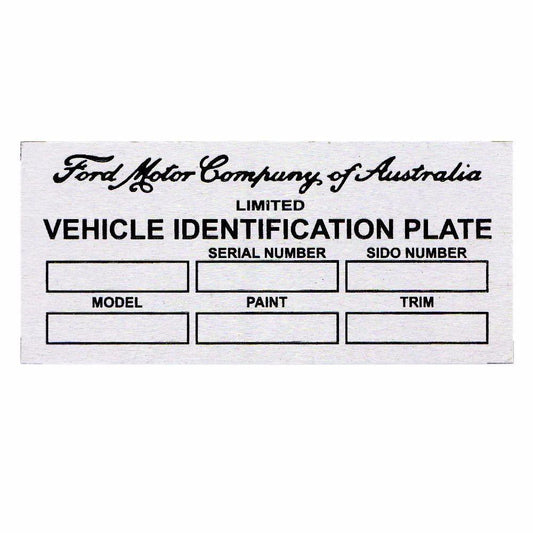 Aluminium Etching Ford Motor Blank Vintage Auto / Car Truck Owners Id Tag / Data Plate available at 