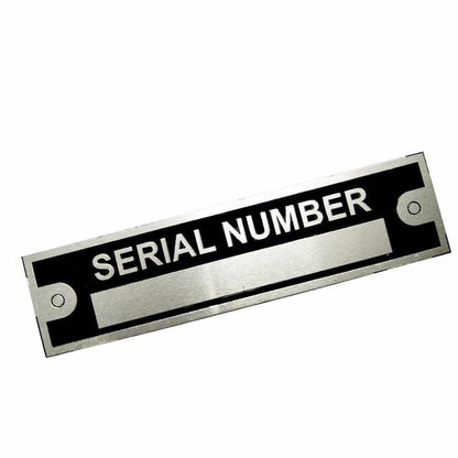 Universal Blank Serial Number Identification Vehicle Data Plate Id Tag VIN