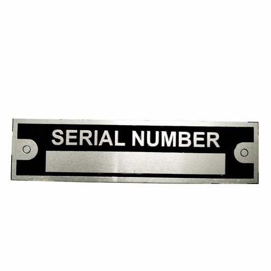 Universal Blank Serial Number Identification Vehicle Data Plate Id Tag VIN