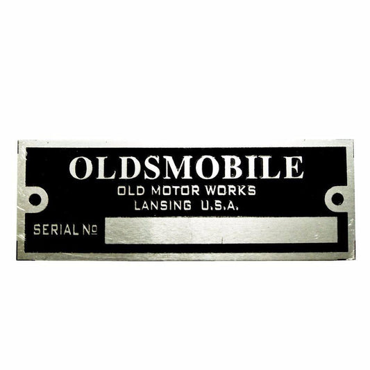 Oldsmobile Blank Serial Number Data Plate Tag Street Rod Hot Rod Rat Rod