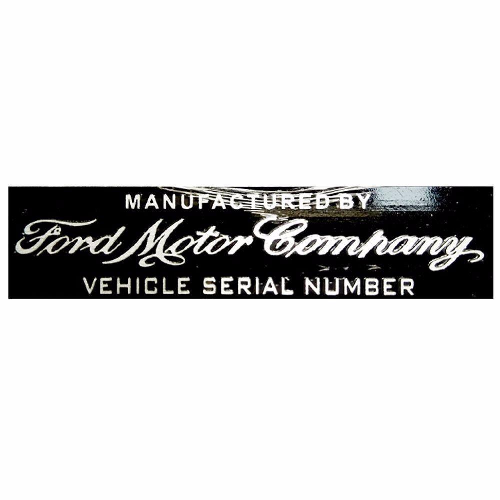 Australia Ford Motor Company Blank Data Plate Serial Number Id Tag Hot Rod Rat