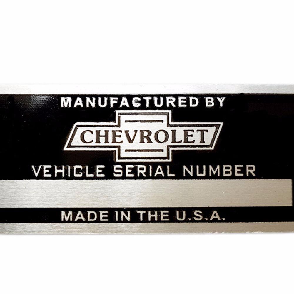 Custom Hot Street Rod Rat Rod-Chevrolet-Usa Blank Serial Number Id Tag Data Plate