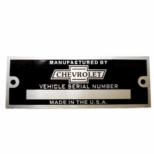 Custom Hot Street Rod Rat Rod-Chevrolet-Usa Blank Serial Number Id Tag Data Plate