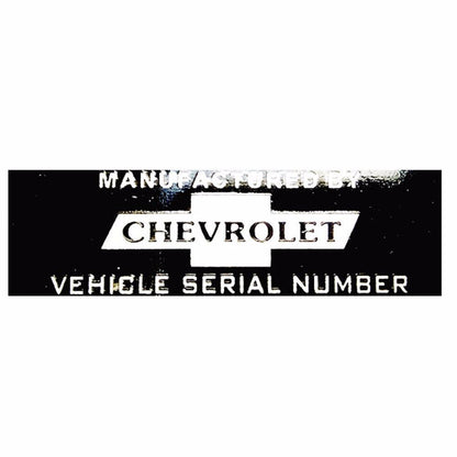 Custom Hot Street Rod Rat Rod-Chevrolet-Canada Blank Serial Number Data Plate Id Tag