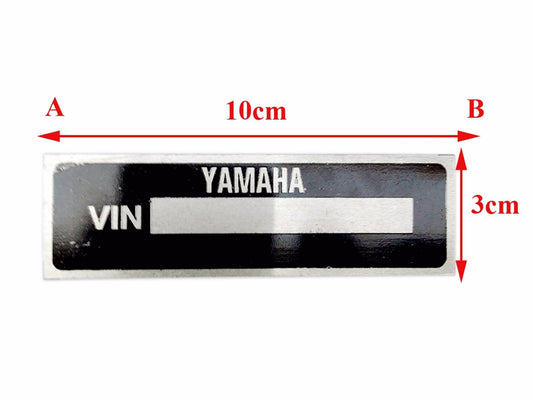 Hi Quality Yamaha VIN Data Plate - Yamaha Motorcycle