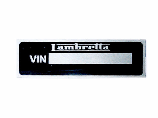 Acid Etched Aluminium Lambretta Vin Data Plate Fits Lambretta Scooter available at 