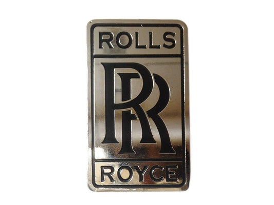 Rolls Royce Brass Chrome Black Medium 49X29Mm Radiator, Boot, Bonnet Badges available at 