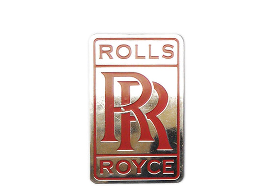 Rolls Royce Brass Chrome Red Small 43X27Mm Radiator, Boot, Bonnet Badges available at 