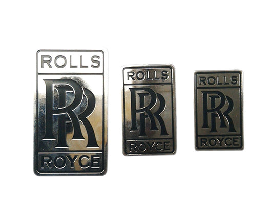 Rolls Royce Brass Chrome Black 3 Size - S/M/L Radiator, Boot, Bonnet Badges available at 