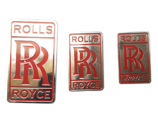 New Rolls Royce Brass Chrome Red 3 Size - S/M/L Radiator, Boot, Bonnet Badges available at 