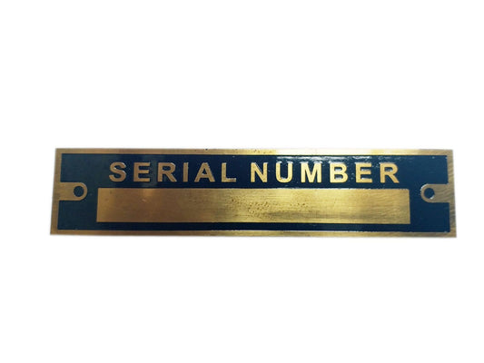 Best Quality Brass Serial Number Data Plate - Vintage Motorcycle available at 