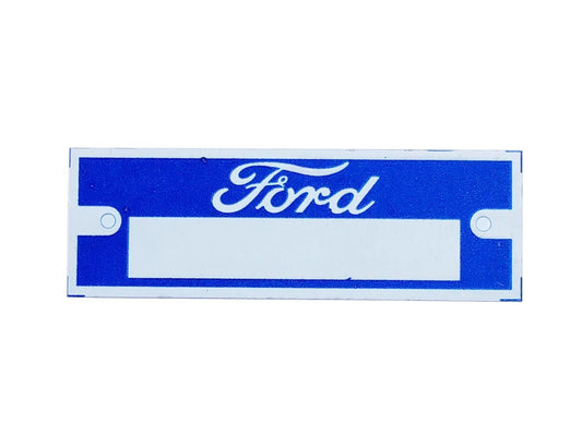 Brand New Ford Blue Data Plate Serial Number - Hot Rod Rat Rod