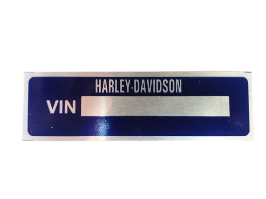 Harley-Davidson VIN Data Plate Blue Aluminium - Harley-Davidson Bike