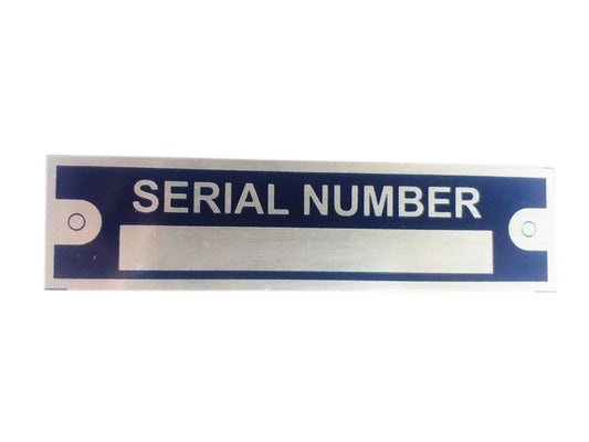 Brand New Blank Serial Number Blue Plate Data Identification Vehicle Id Tag VIN